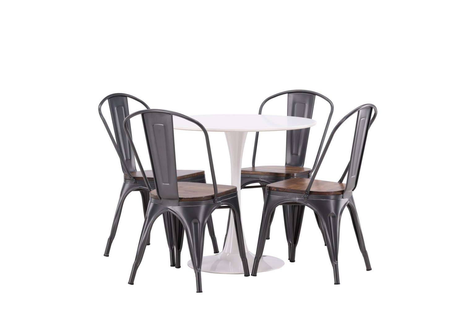 Détail produit de l’ensemble repas Hamden et 4 chaises Tempe