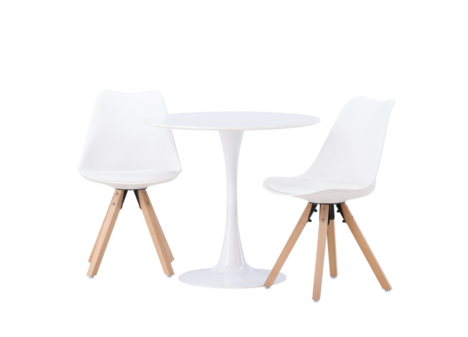Détail produit de l’ensemble repas Hamden et 2 chaises Zeno