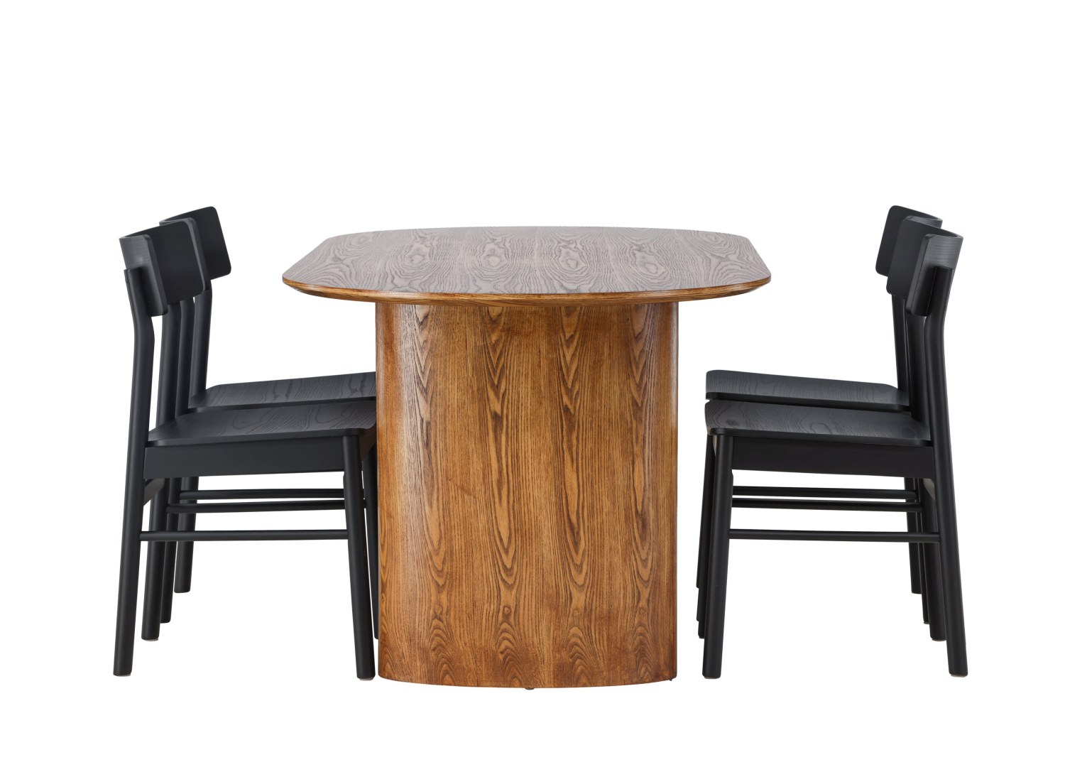 Détail produit de l’ensemble repas Isolde et 4 chaises Montros