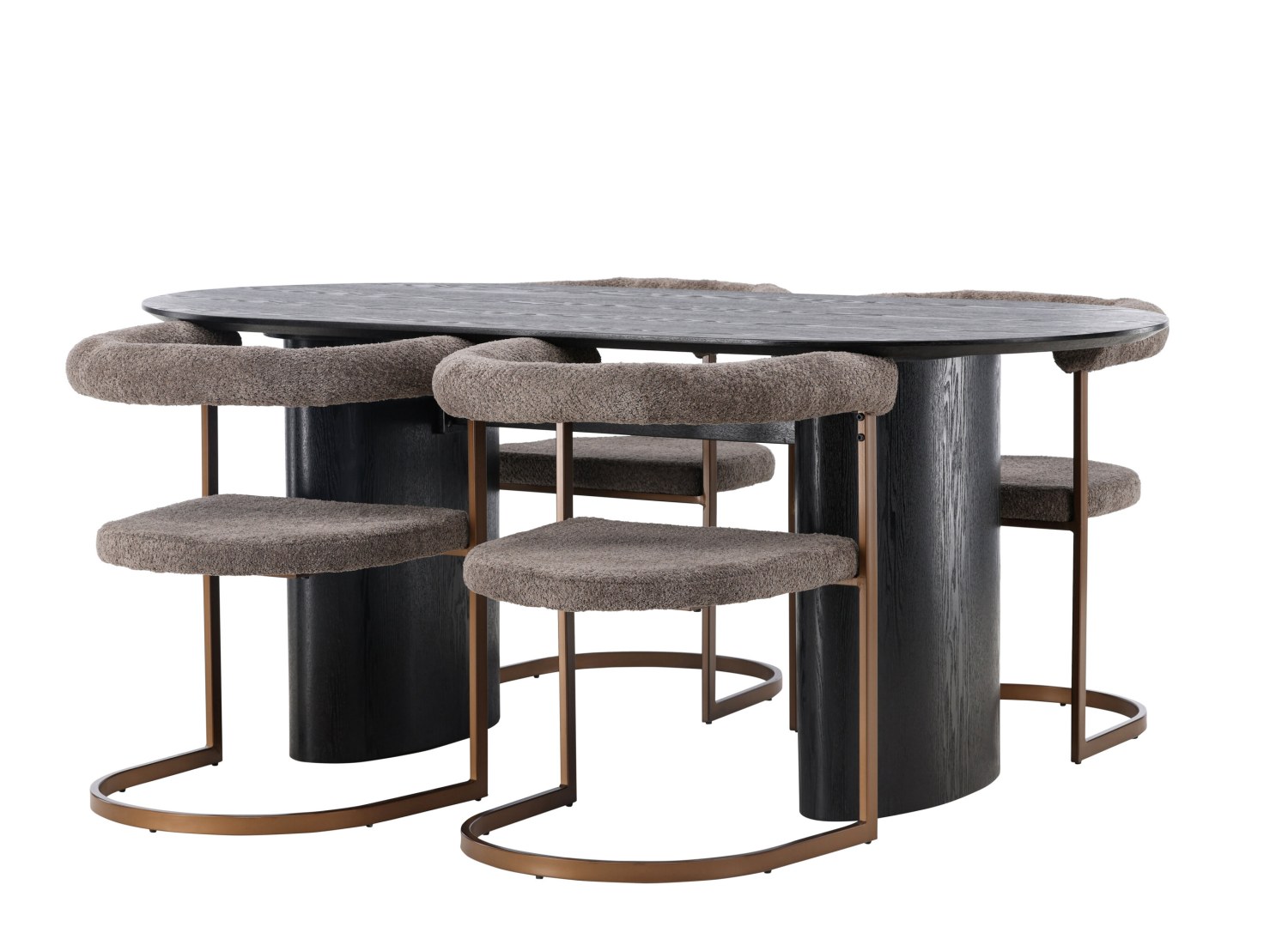 Détail produit de l’ensemble repas Isolde et 4 chaises Morning