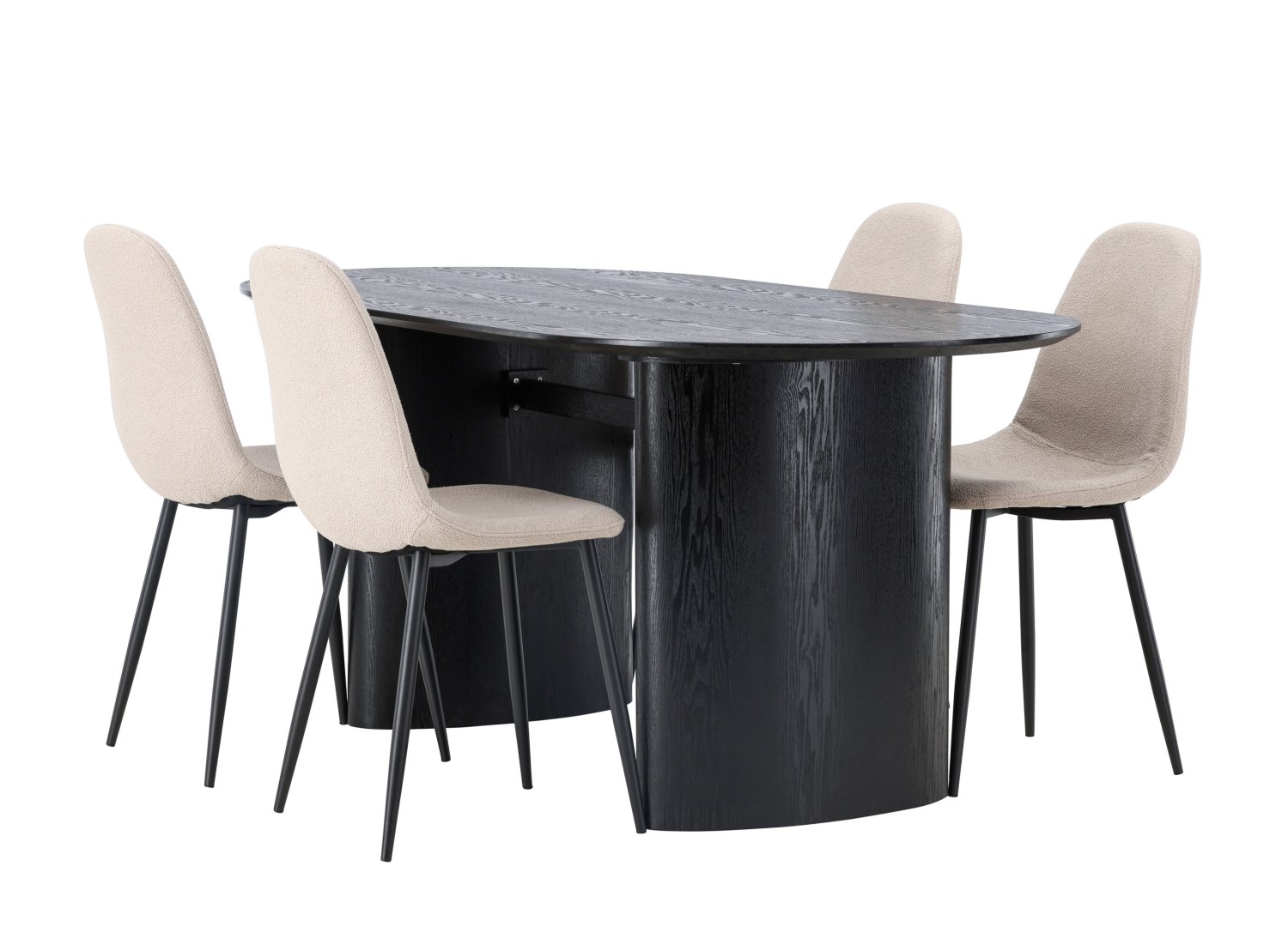 Ensemble table et chaises Isolde Polar vue produit 3