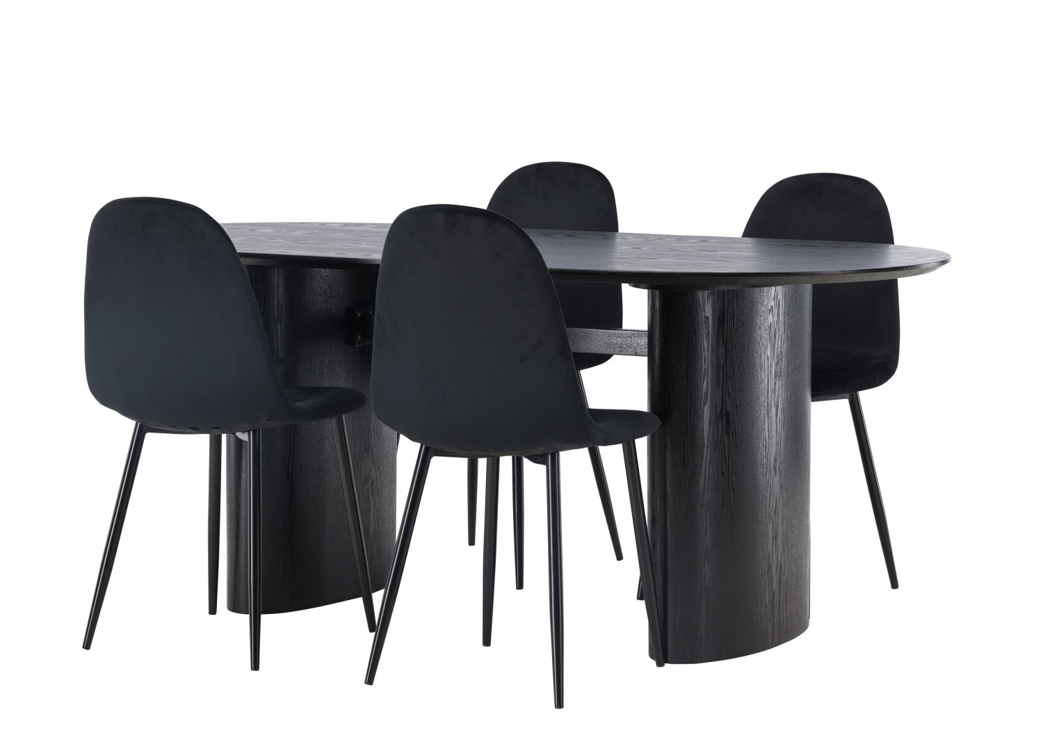 Détail produit de l’ensemble repas Isolde et 4 chaises Polar