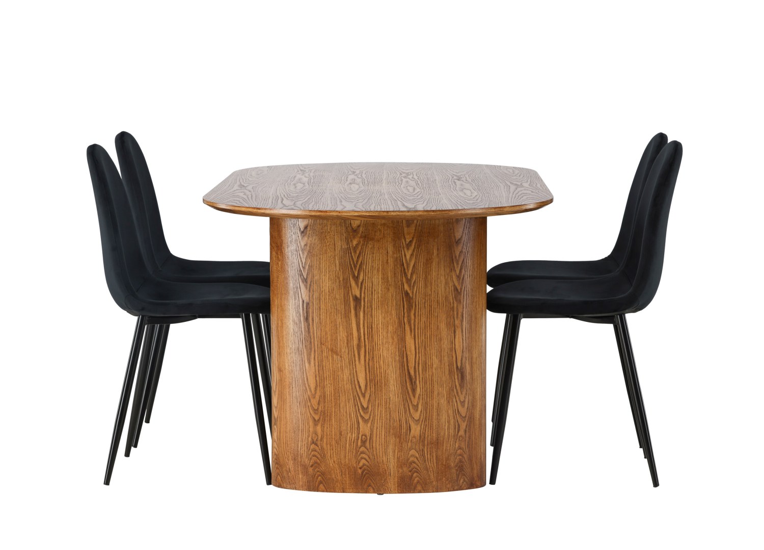 Détail produit de l’ensemble repas Isolde et 4 chaises Polar