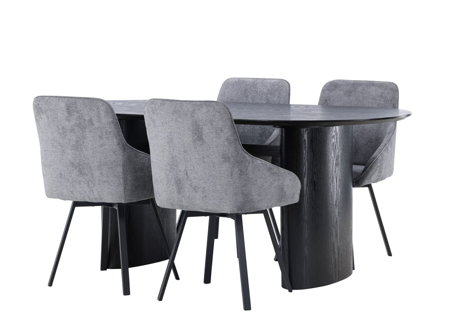 Détail produit de l’ensemble repas Isolde et 4 chaises Rosie