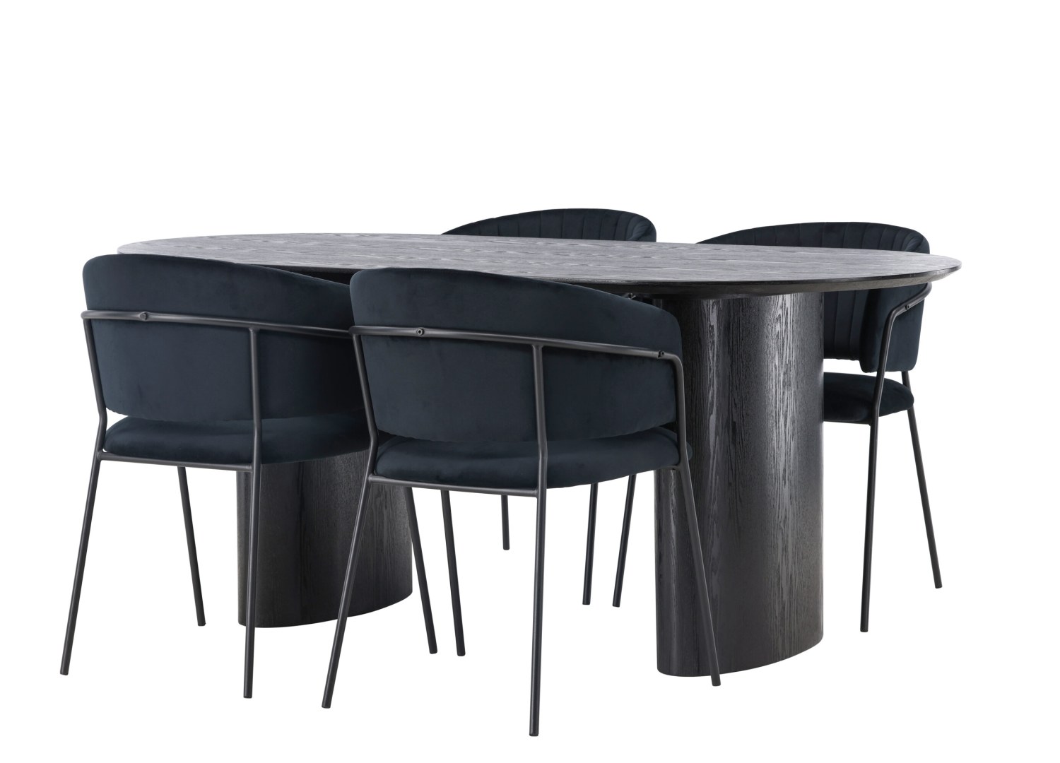 Détail produit de l’ensemble repas Isolde et 4 chaises Selma
