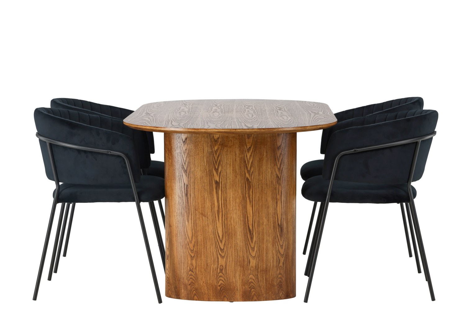 Détail produit de l’ensemble repas Isolde et 4 chaises Selma