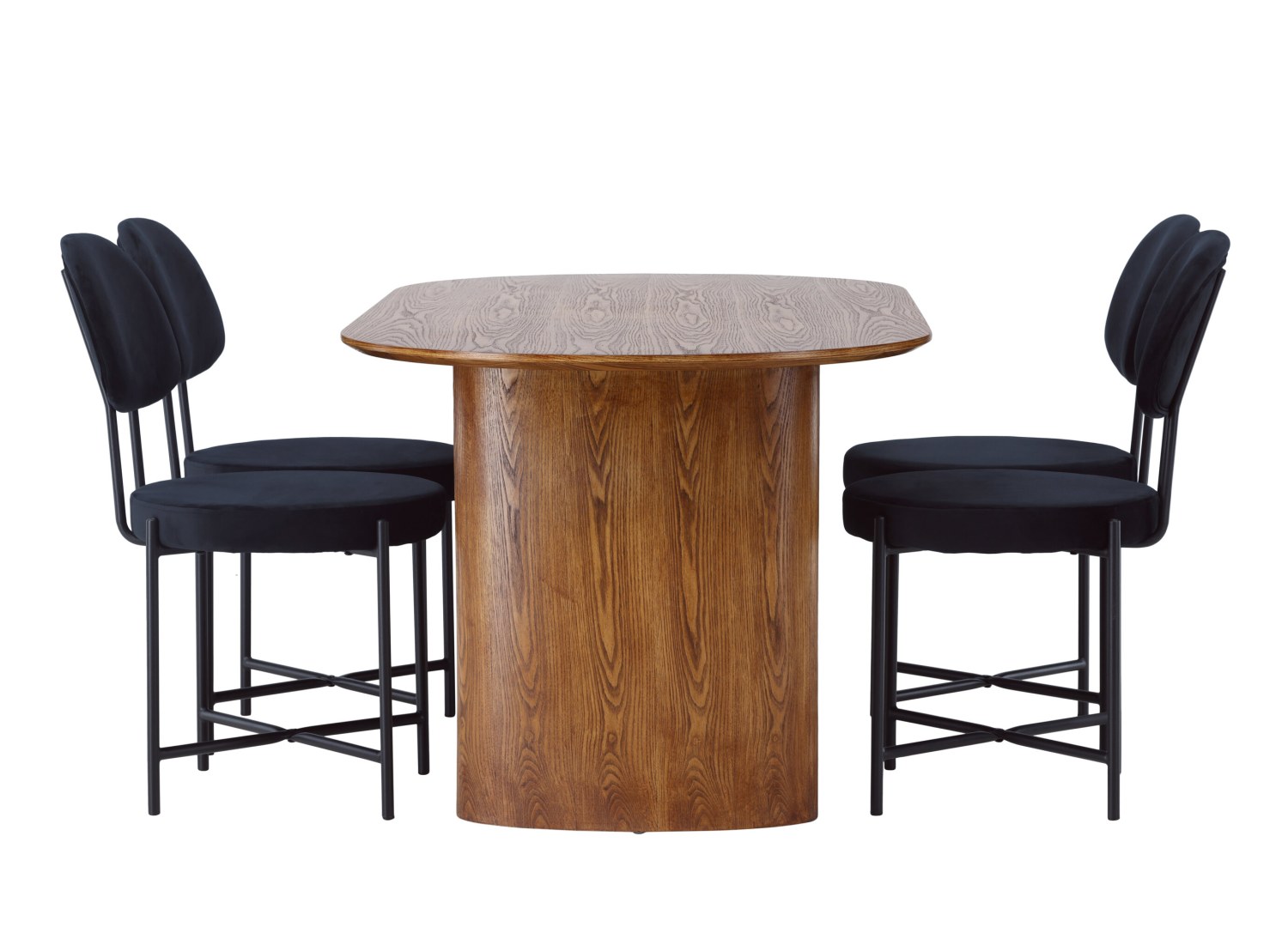 Détail produit de l’ensemble repas Isolde et 4 chaises Stella