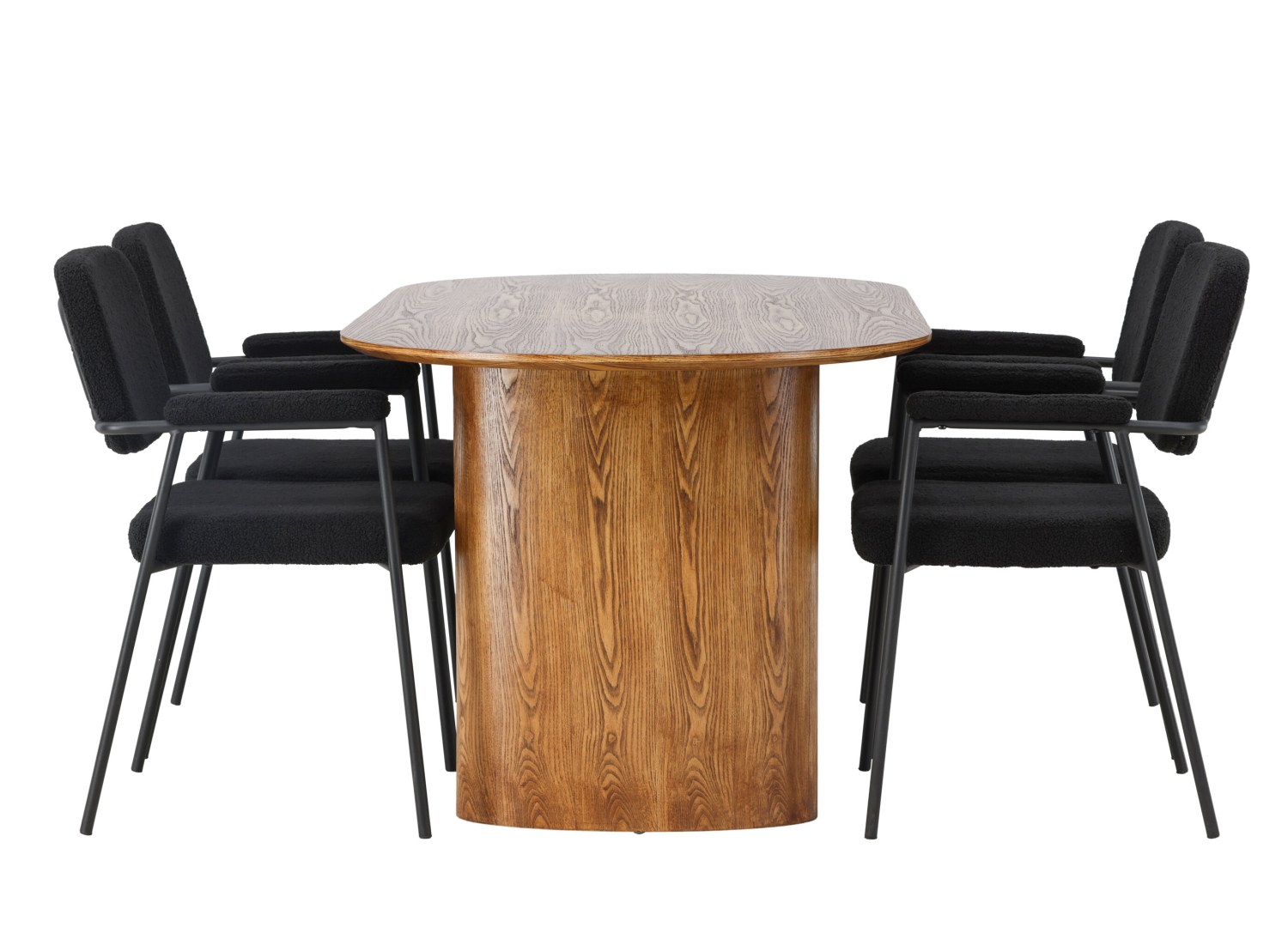 Détail produit de l’ensemble repas Isolde et 4 chaises Yesterday