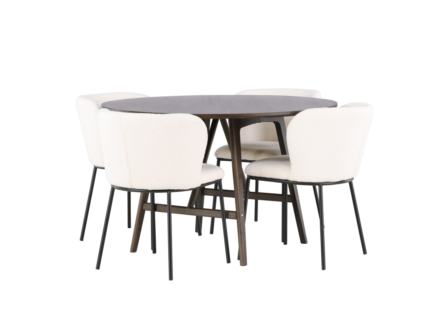 Détail produit de l’ensemble repas Kaseidon et 4 chaises Edina