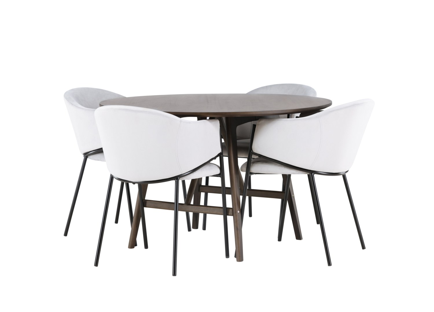 Détail produit de l’ensemble repas Kaseidon et 4 chaises Evelina