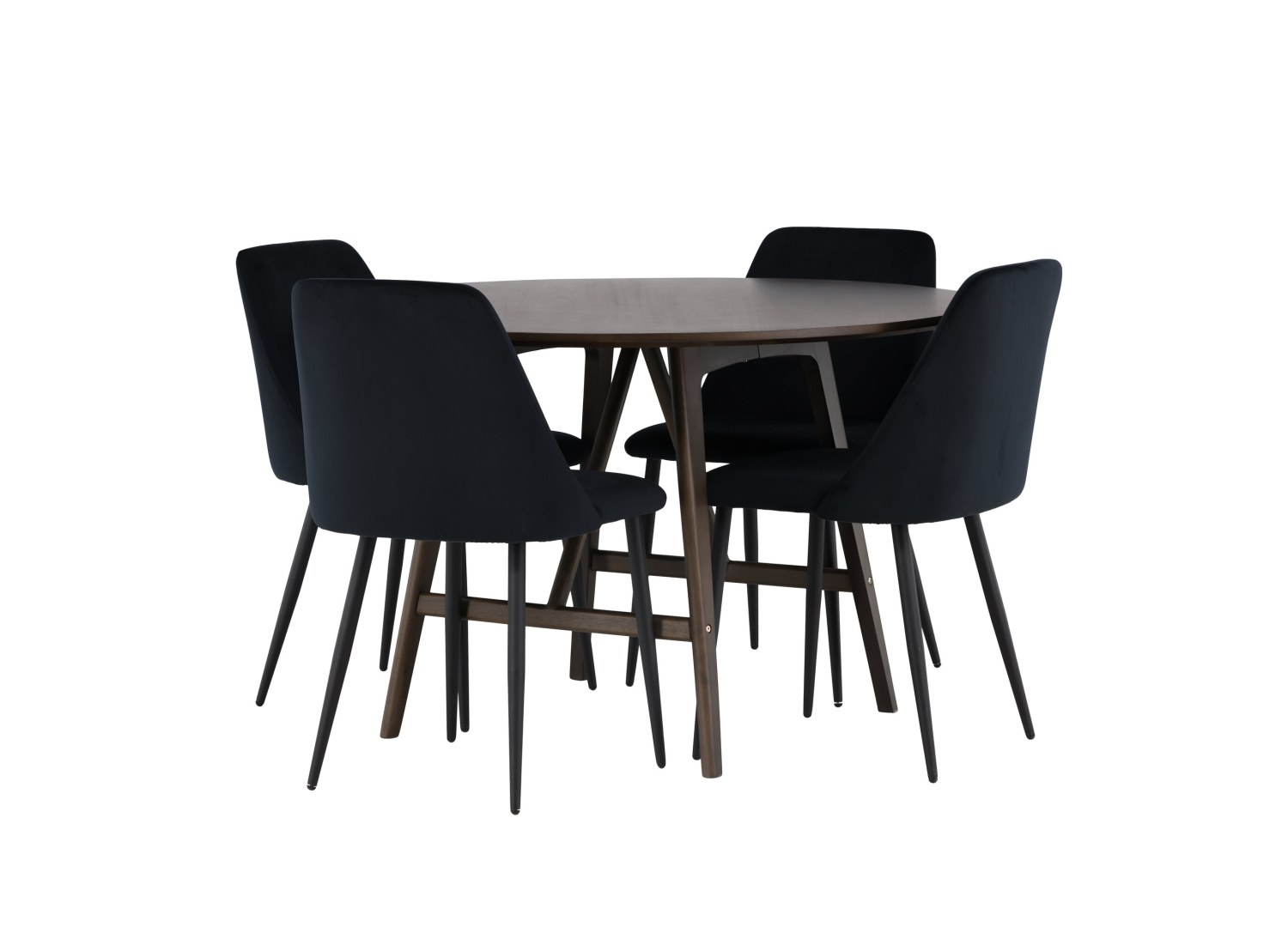Détail produit de l’ensemble repas Kaseidon et 4 chaises Night