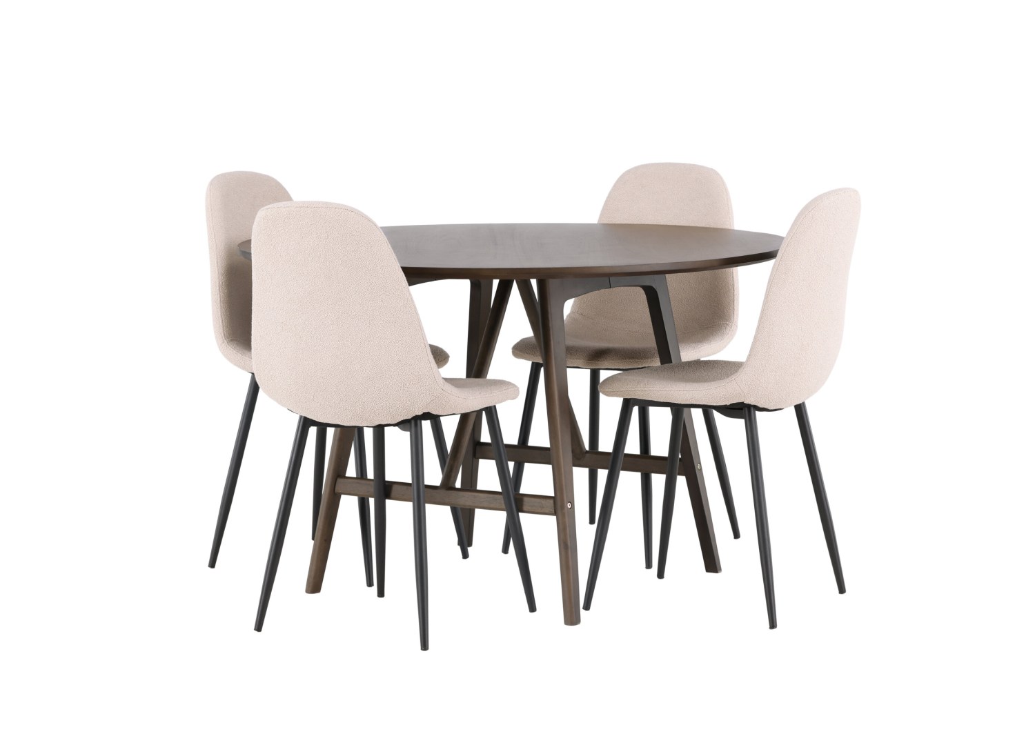 Détail produit de l’ensemble repas Kaseidon et 4 chaises Polar