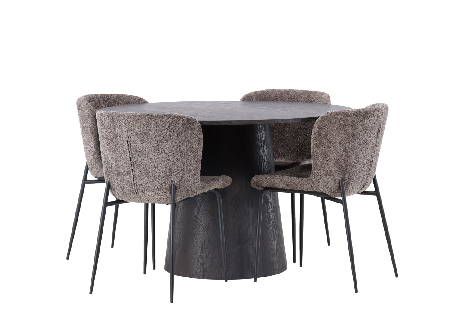 Détail produit de l’ensemble repas Lanzo et 4 chaises Modesto
