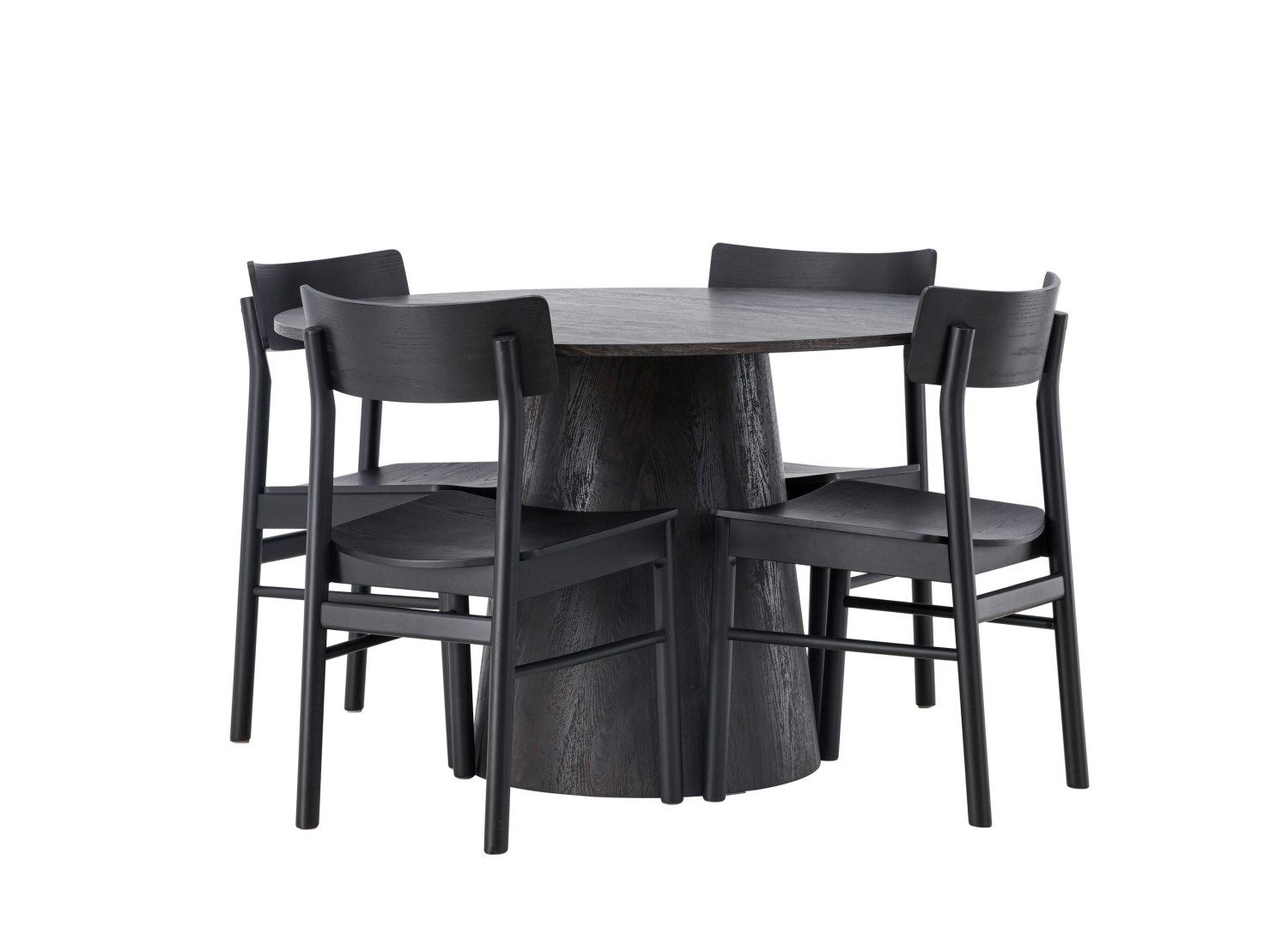 Détail produit de l’ensemble repas Lanzo et 4 chaises Montros
