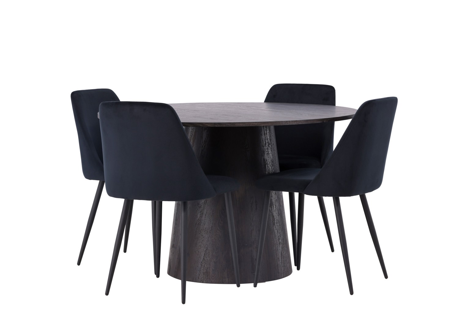 Détail produit de l’ensemble repas Lanzo et 4 chaises Night