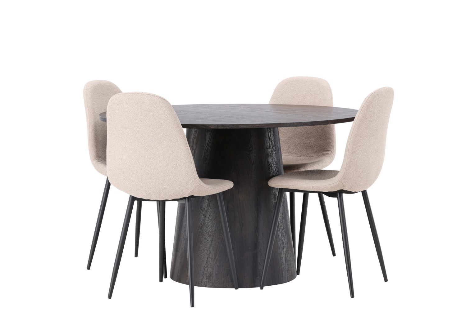 Détail produit de l’ensemble repas Lanzo et 4 chaises Polar