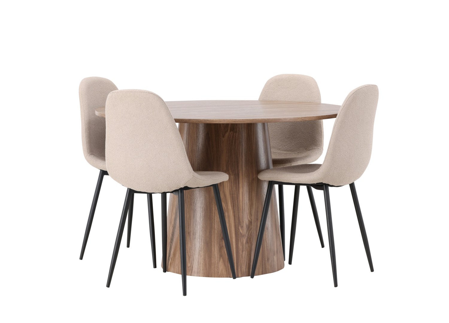 Détail produit de l’ensemble repas Lanzo et 4 chaises Polar