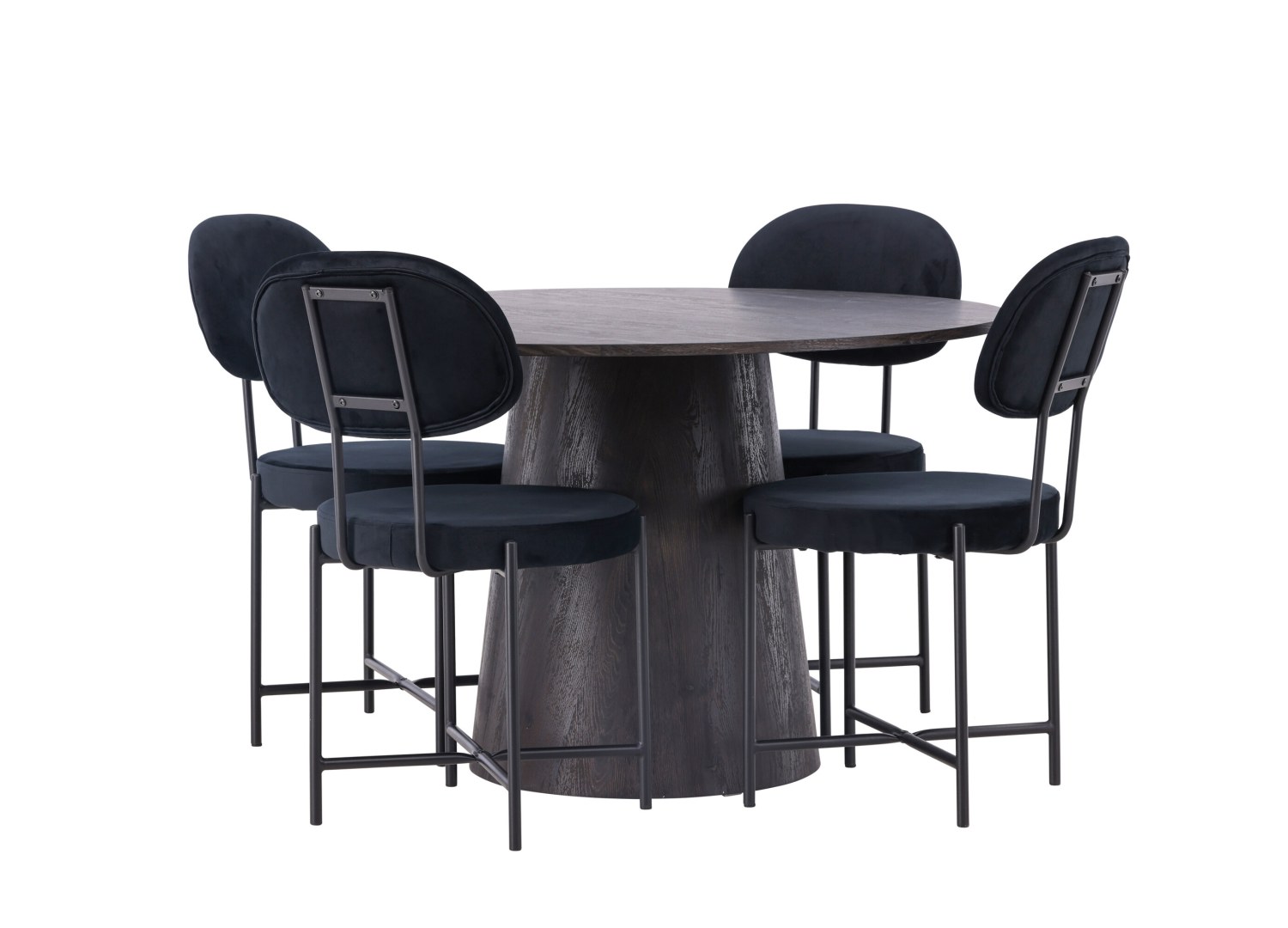 Détail produit de l’ensemble repas Lanzo et 4 chaises Stella