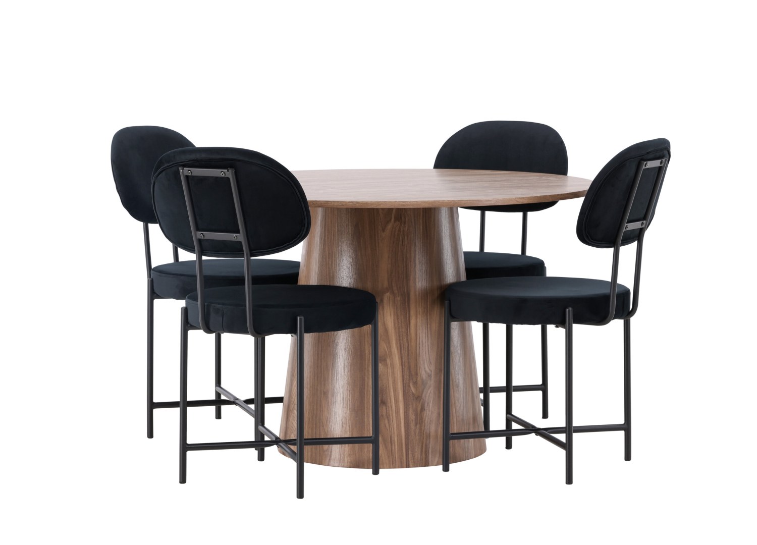 Détail produit de l’ensemble repas Lanzo et 4 chaises Stella