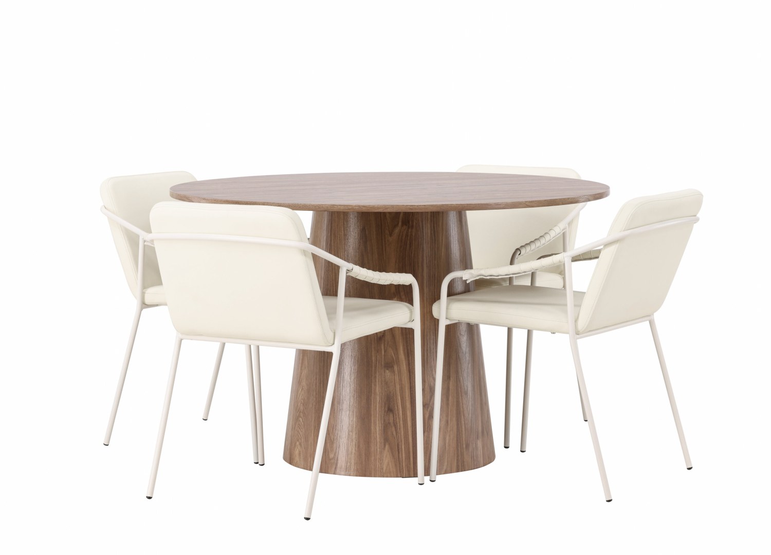 Détail produit de l’ensemble repas Lanzo et 4 chaises Tvist