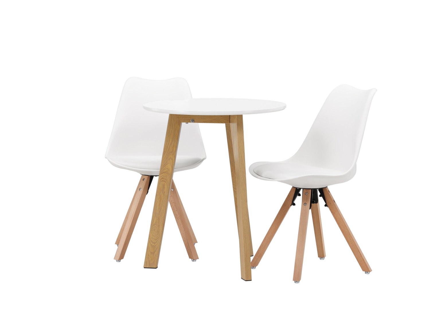 Détail produit de l’ensemble repas Leonora et 2 chaises Zeno