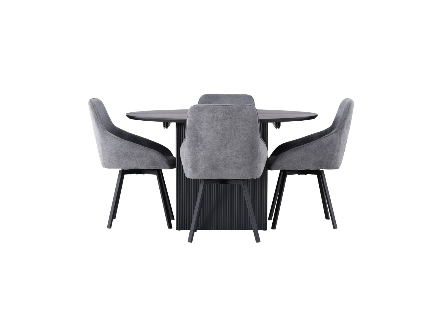 Détail produit de l’ensemble repas Matilda et 4 chaises Rosie