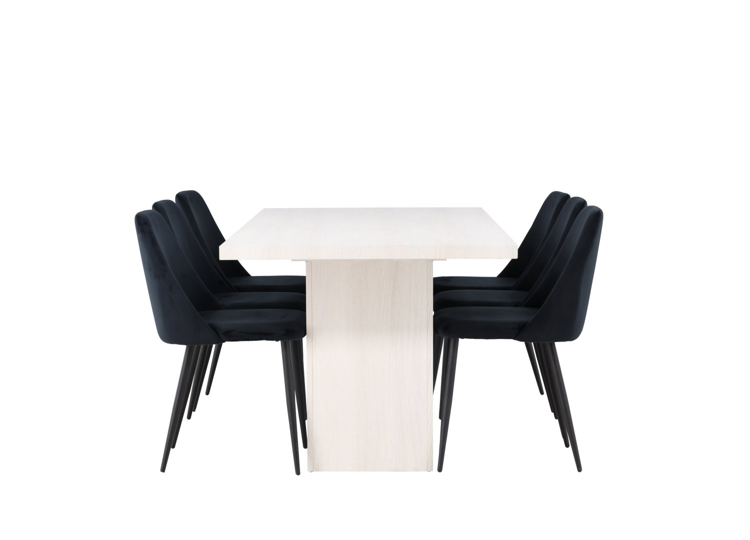 Détail produit de l’ensemble repas Olga et 6 chaises Night