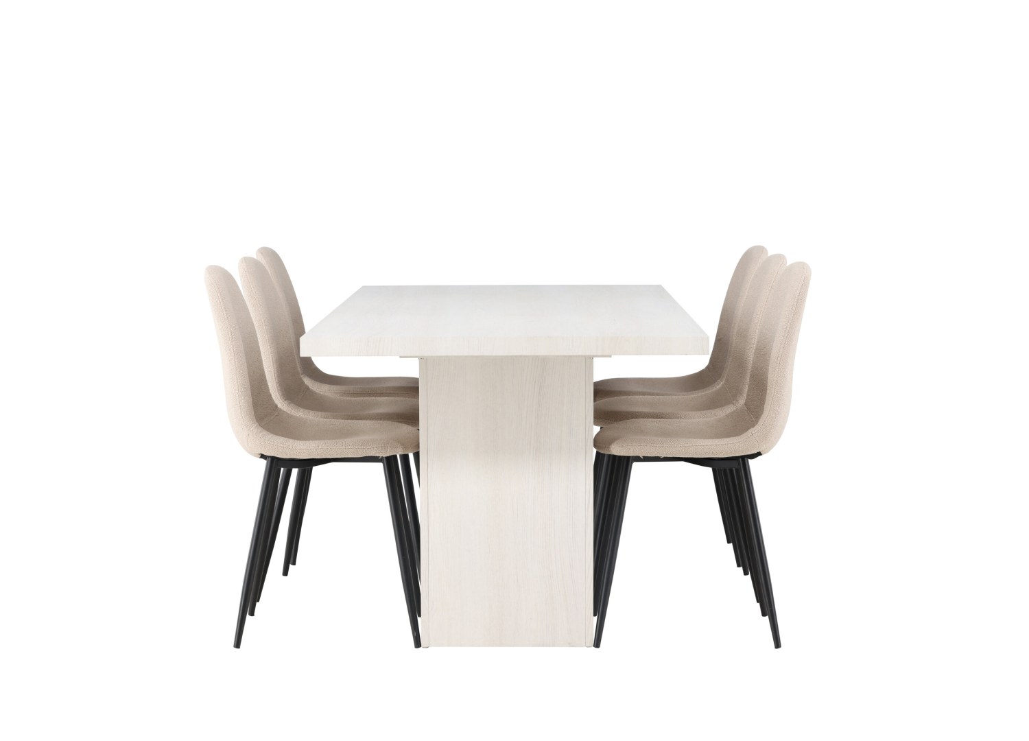 Détail produit de l’ensemble repas Olga et 6 chaises Polar