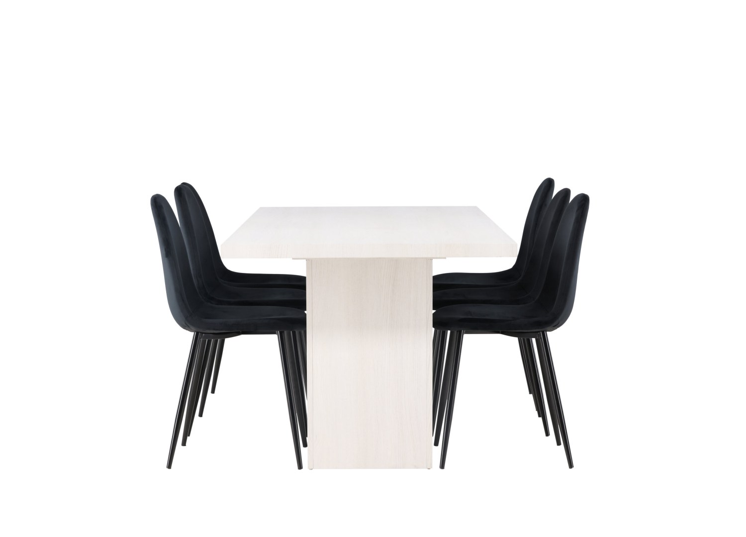 Détail produit de l’ensemble repas Olga et 6 chaises Polar
