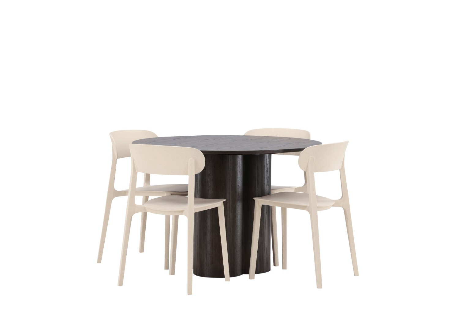 Détail produit de l’ensemble repas Olivia et 4 chaises Åstol