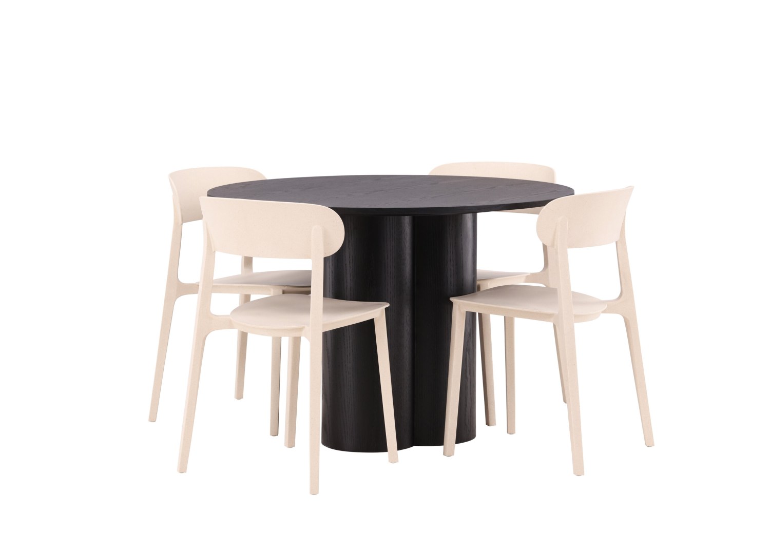 Détail produit de l’ensemble repas Olivia et 4 chaises Åstol