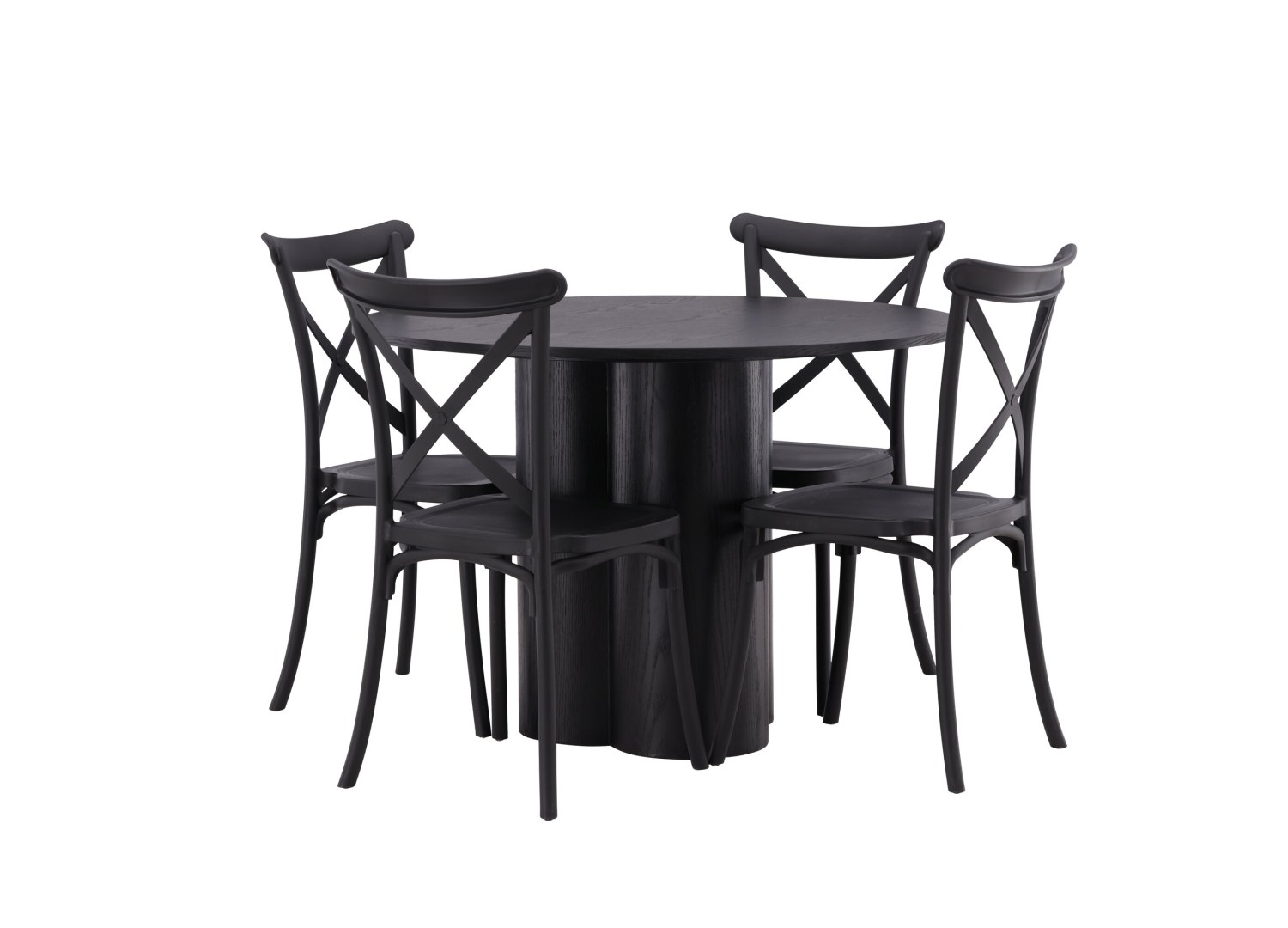 Détail produit de l’ensemble repas Olivia et 4 chaises Crosett