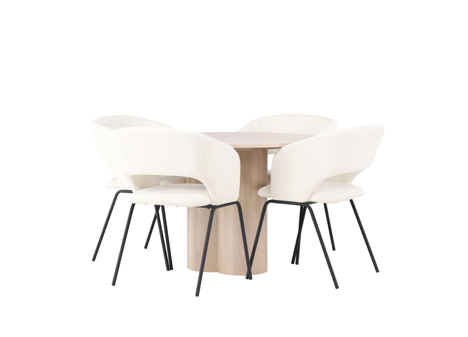 Détail produit de l’ensemble repas Olivia et 4 chaises Day