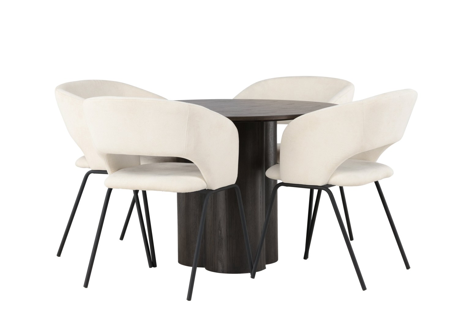 Détail produit de l’ensemble repas Olivia et 4 chaises Day