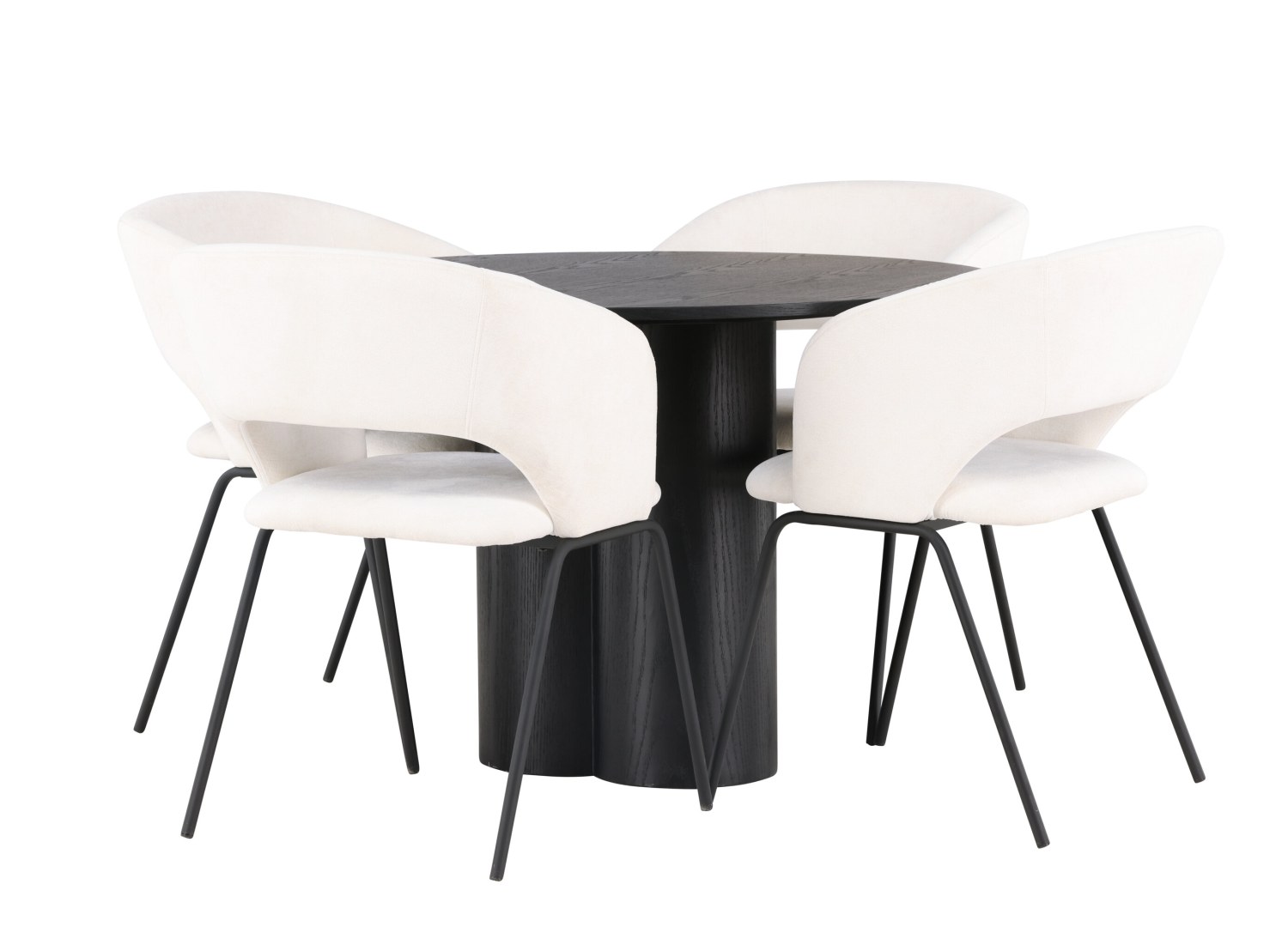 Détail produit de l’ensemble repas Olivia et 4 chaises Day