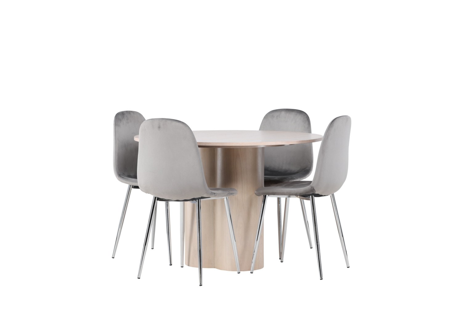 Détail produit de l’ensemble repas Olivia et 4 chaises Eva