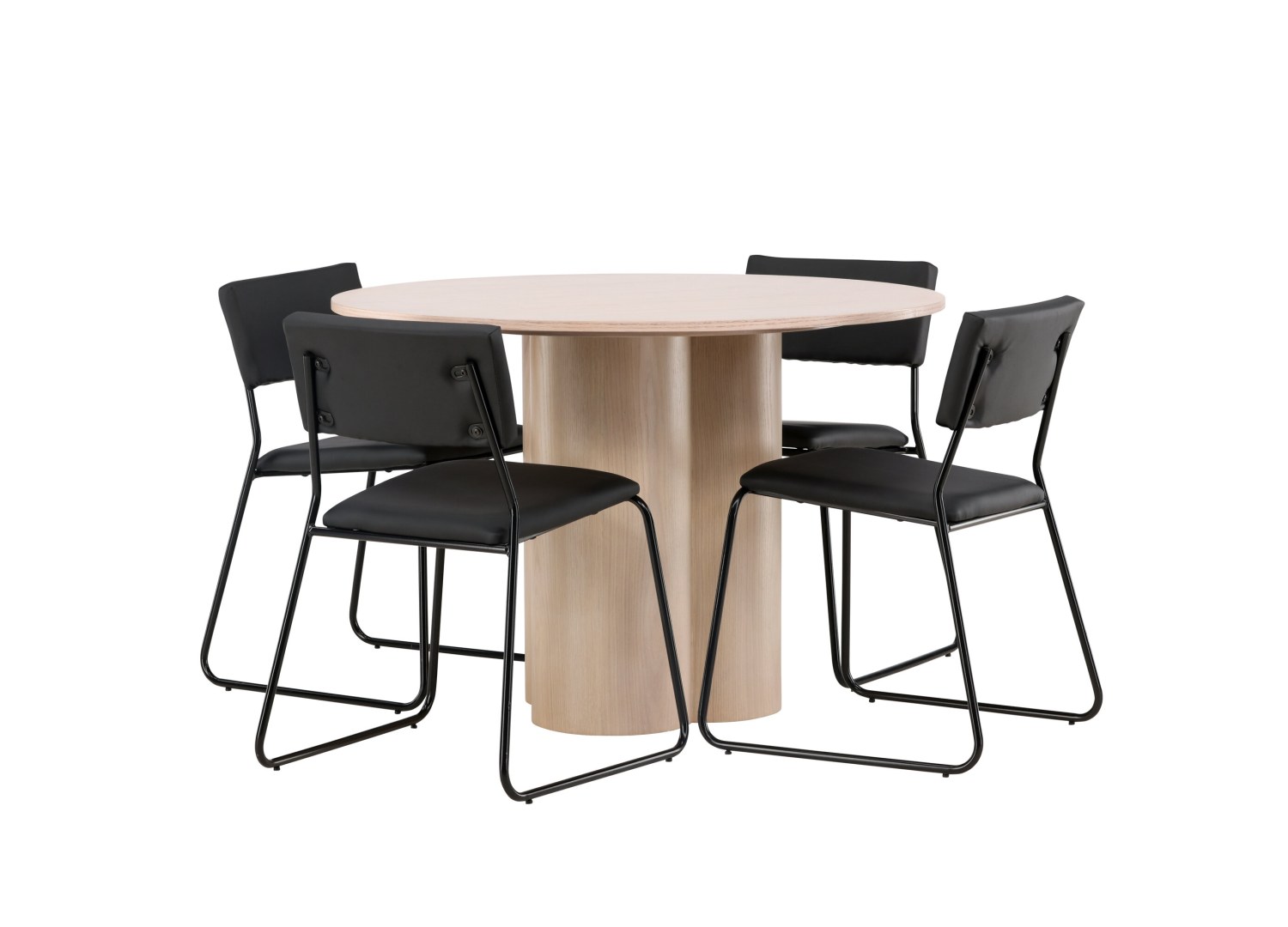 Détail produit de l’ensemble repas Olivia et 4 chaises Kenth