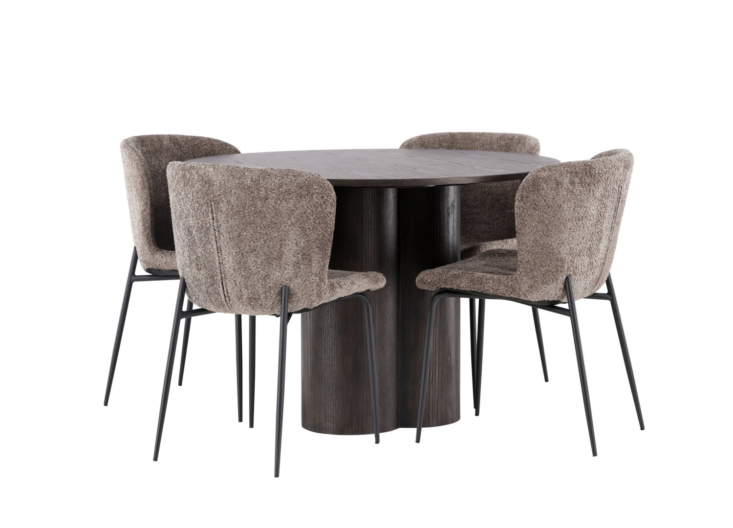 Détail produit de l’ensemble repas Olivia et 4 chaises Modesto
