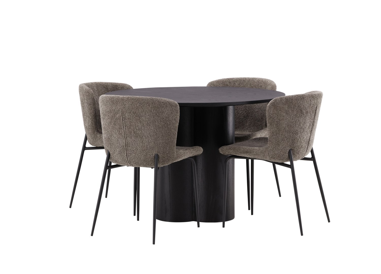 Détail produit de l’ensemble repas Olivia et 4 chaises Modesto