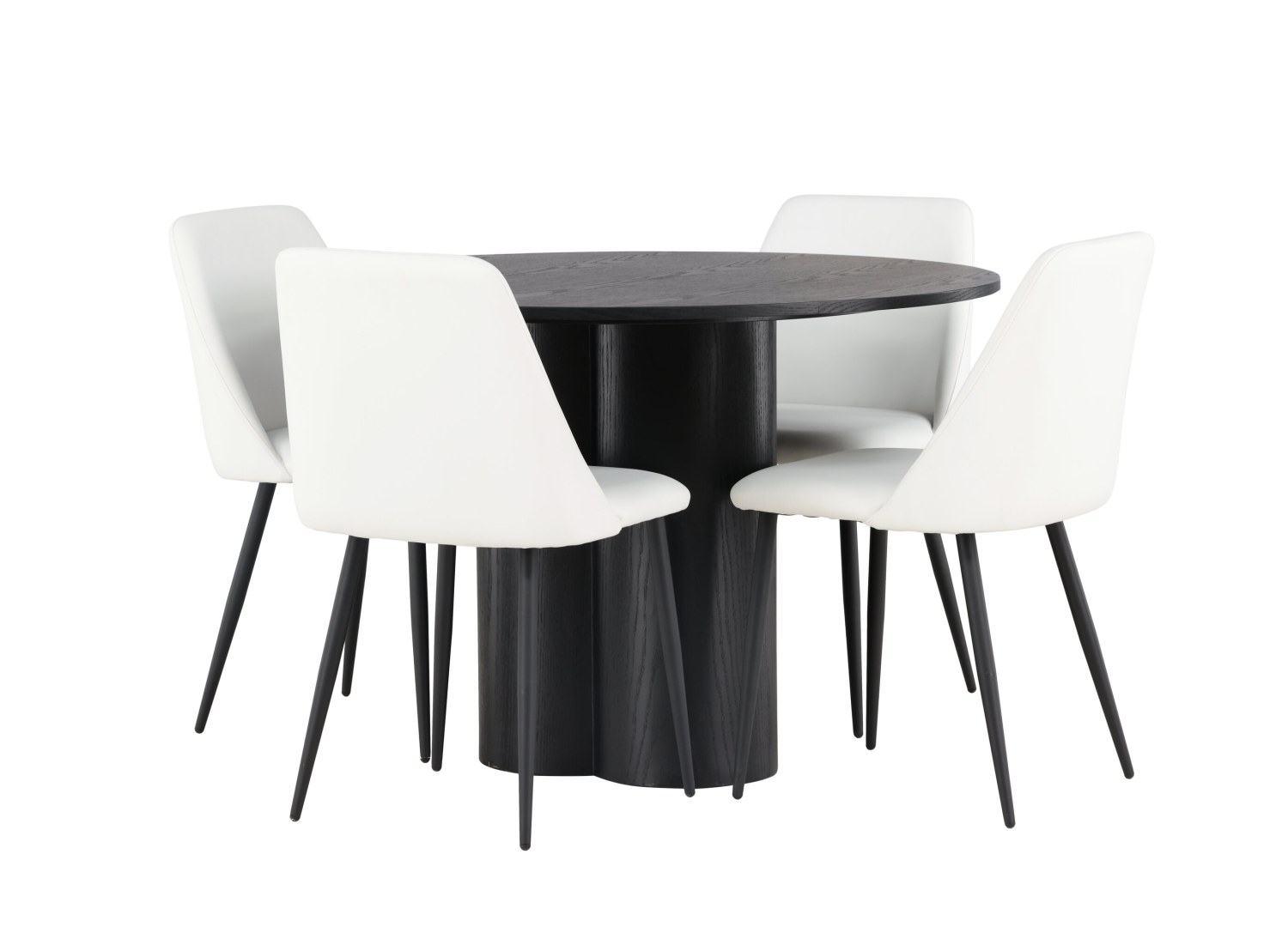 Détail produit de l’ensemble repas Olivia et 4 chaises Night