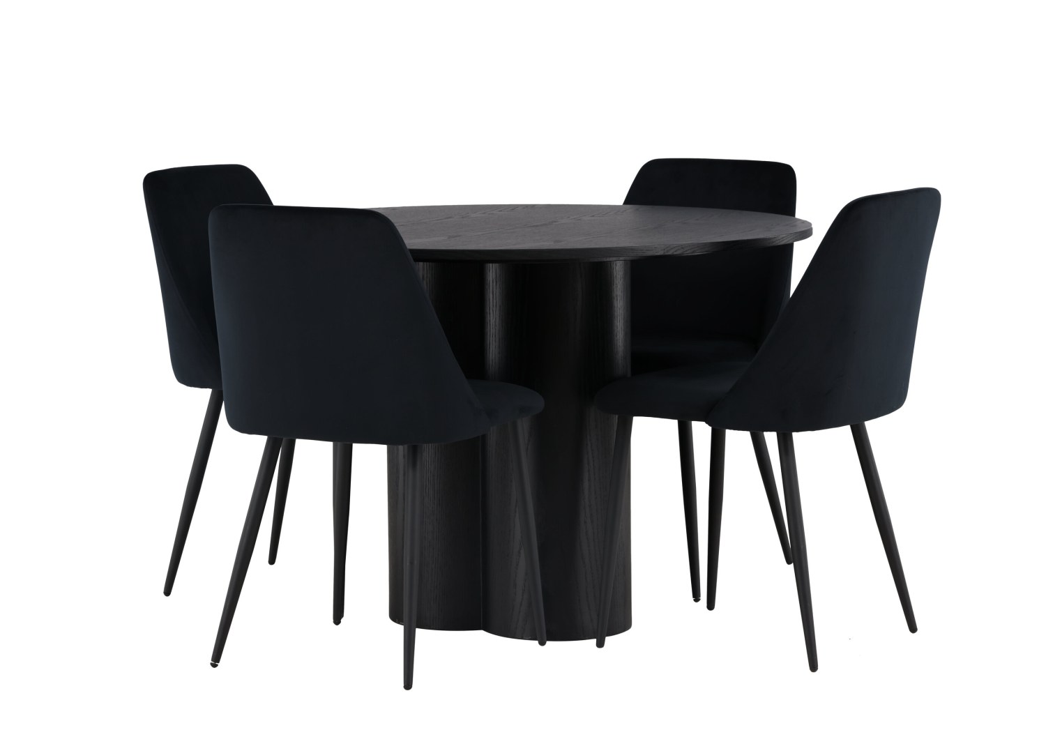 Détail produit de l’ensemble repas Olivia et 4 chaises Night