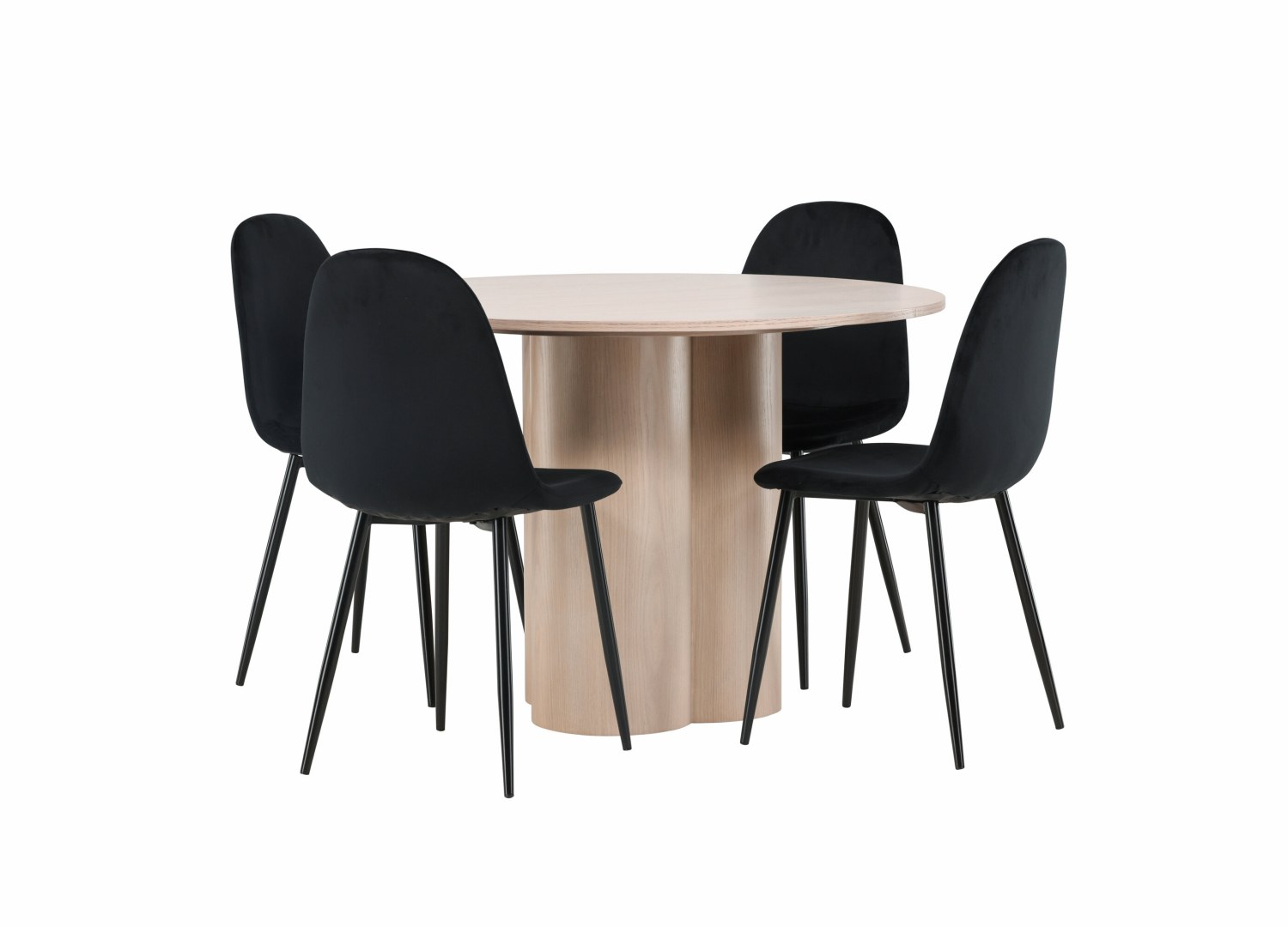 Détail produit de l’ensemble repas Olivia et 4 chaises Polar