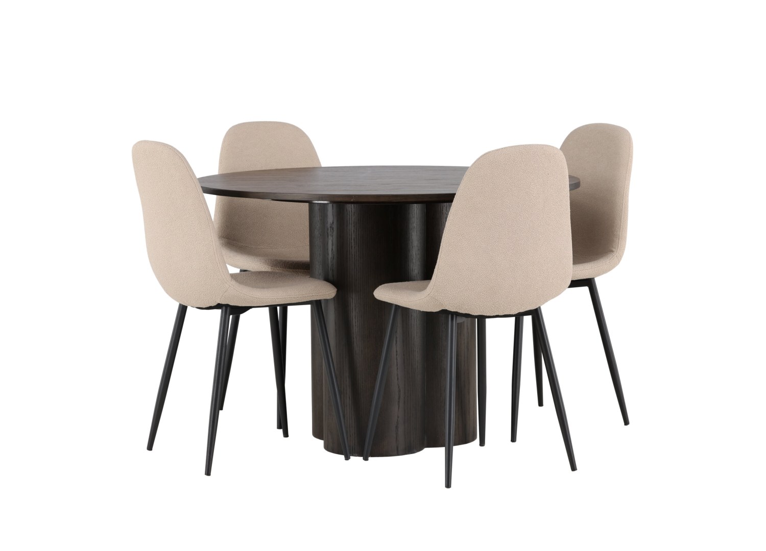 Ensemble table et chaises Olivia Polar vue produit 3