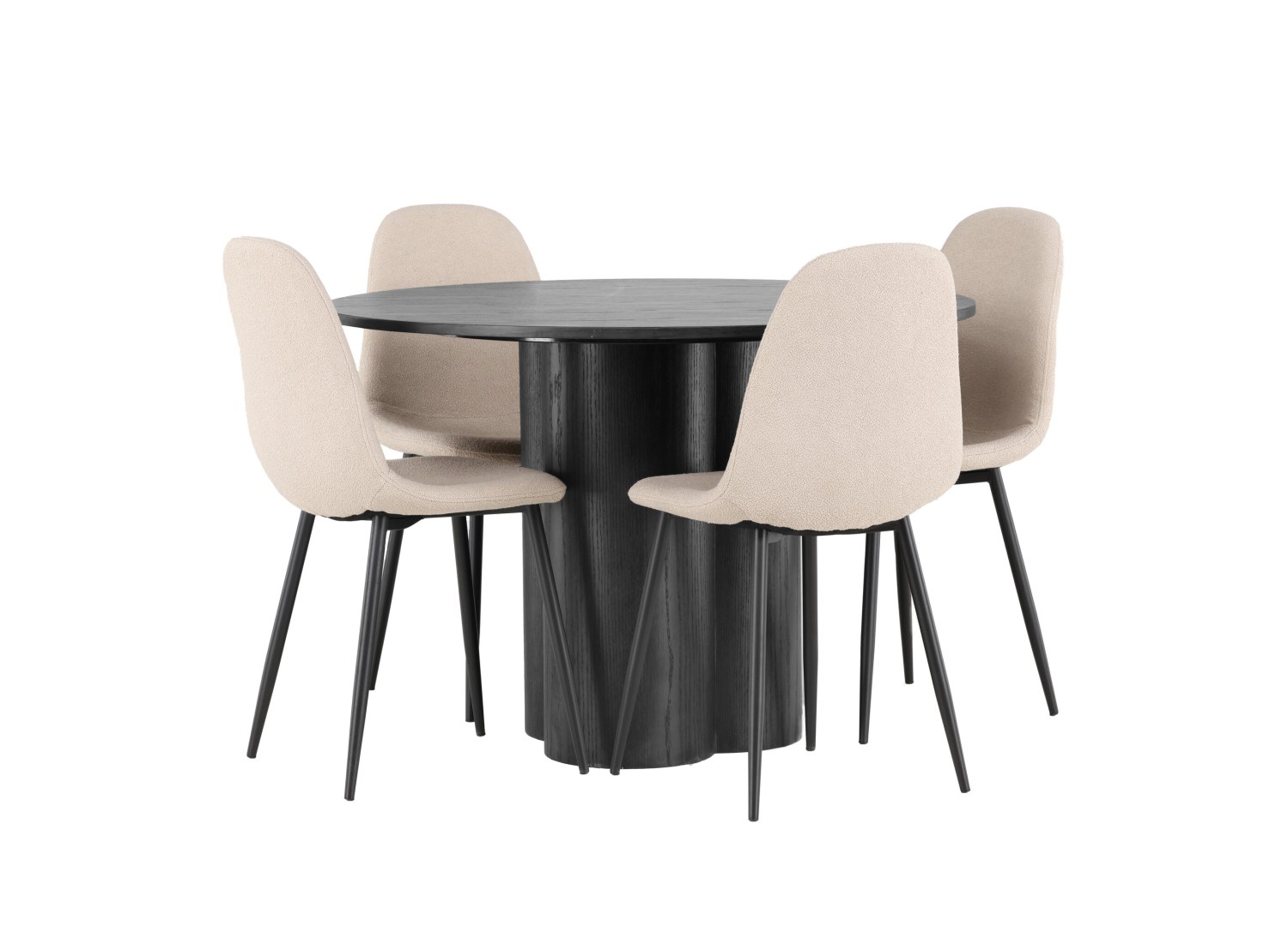 Ensemble table et chaises Olivia Polar vue produit 3