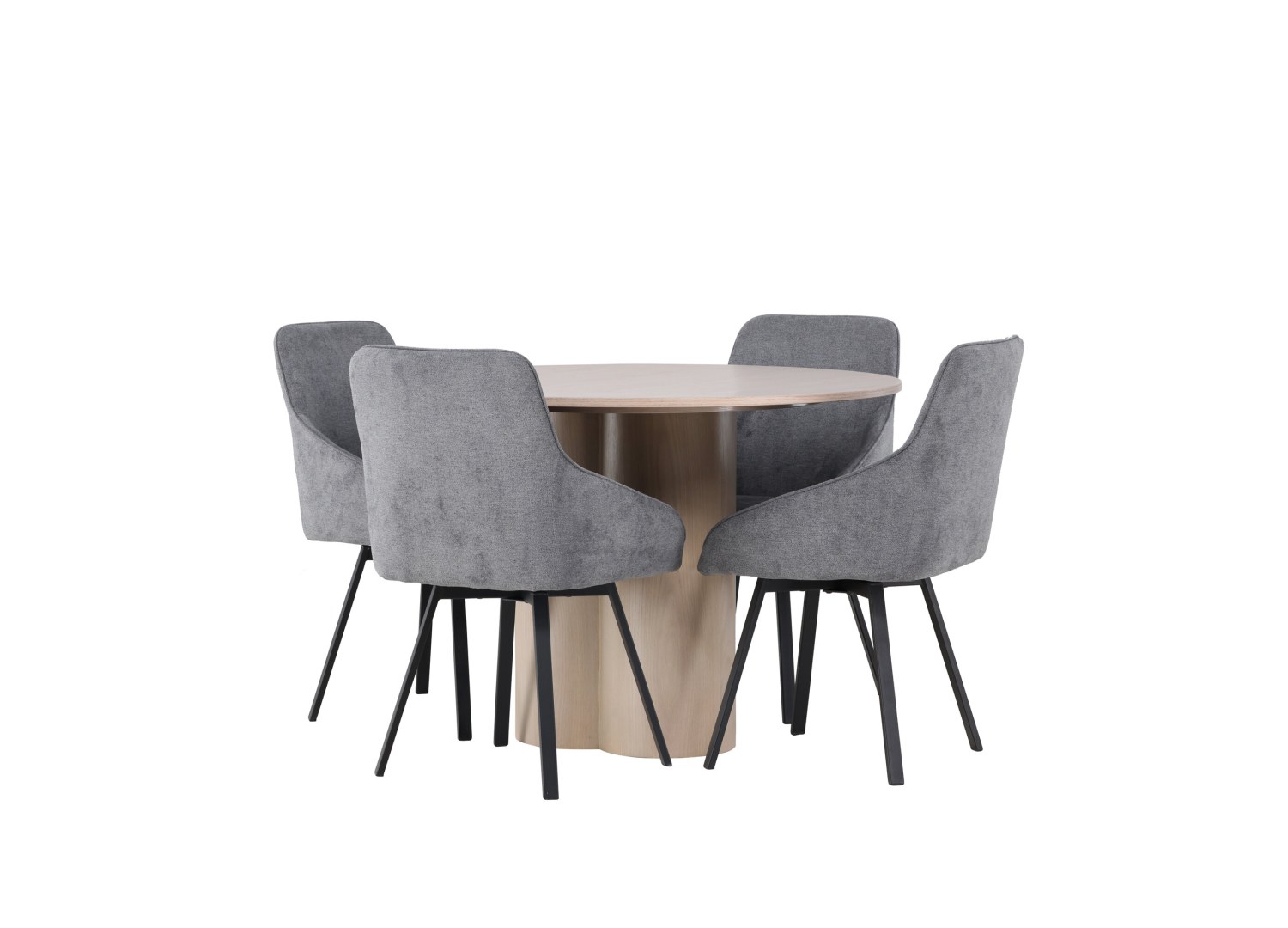 Détail produit de l’ensemble repas Olivia et 4 chaises Rosie