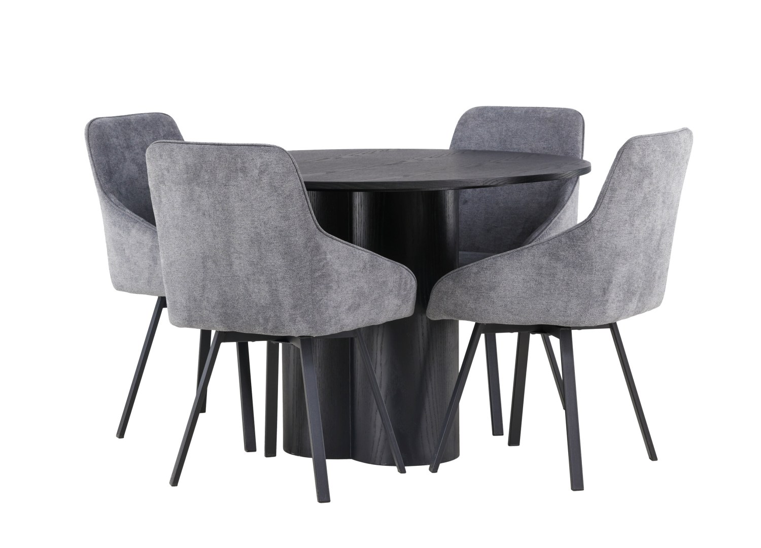 Détail produit de l’ensemble repas Olivia et 4 chaises Rosie