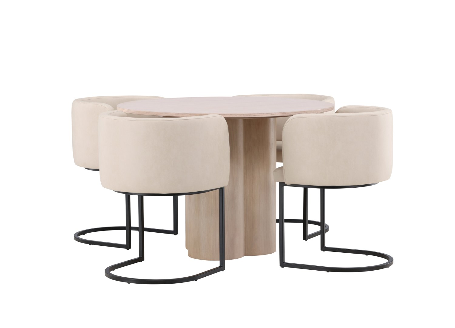 Détail produit de l’ensemble repas Olivia et 4 chaises Simrishamn