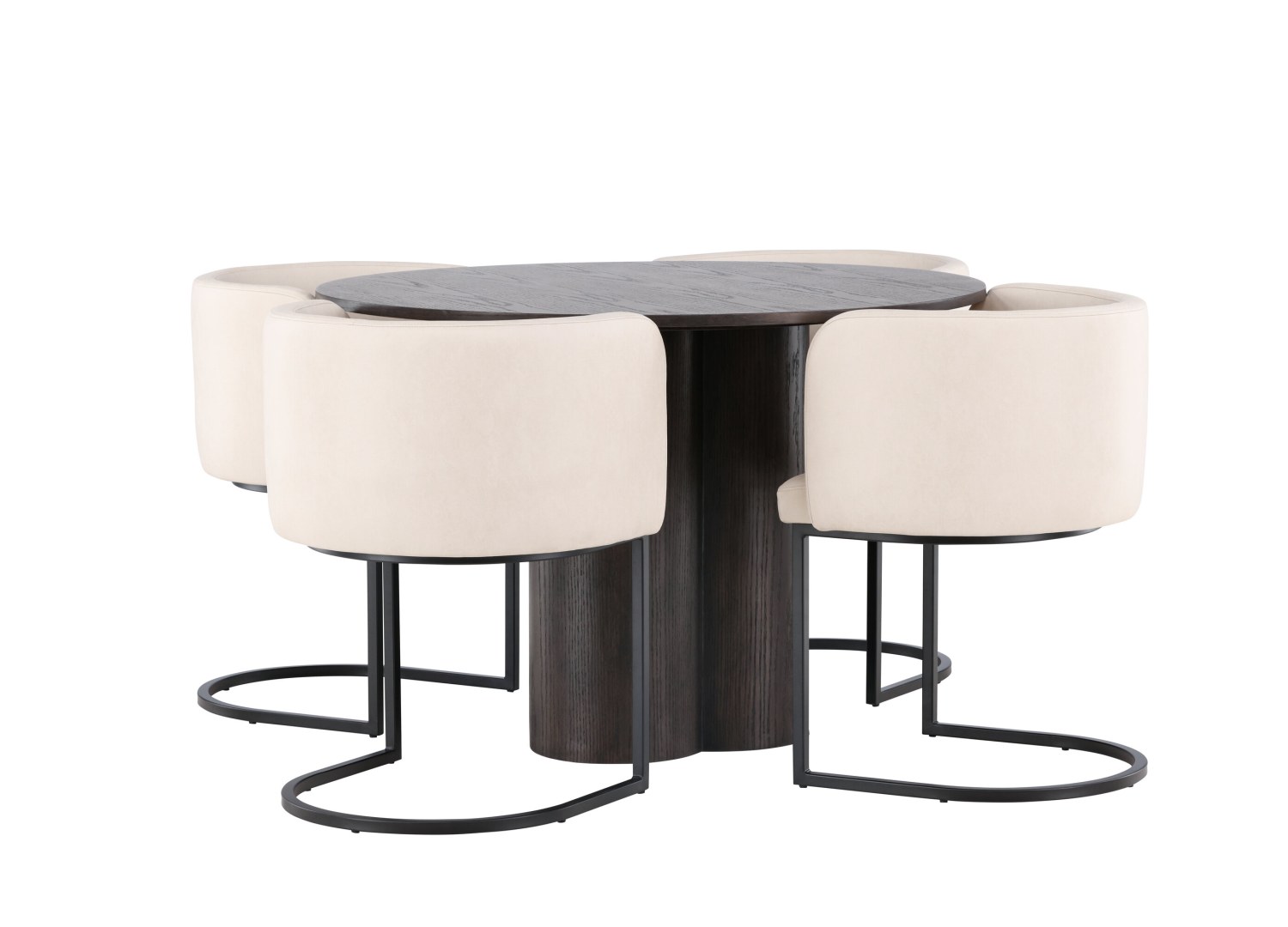 Détail produit de l’ensemble repas Olivia et 4 chaises Simrishamn