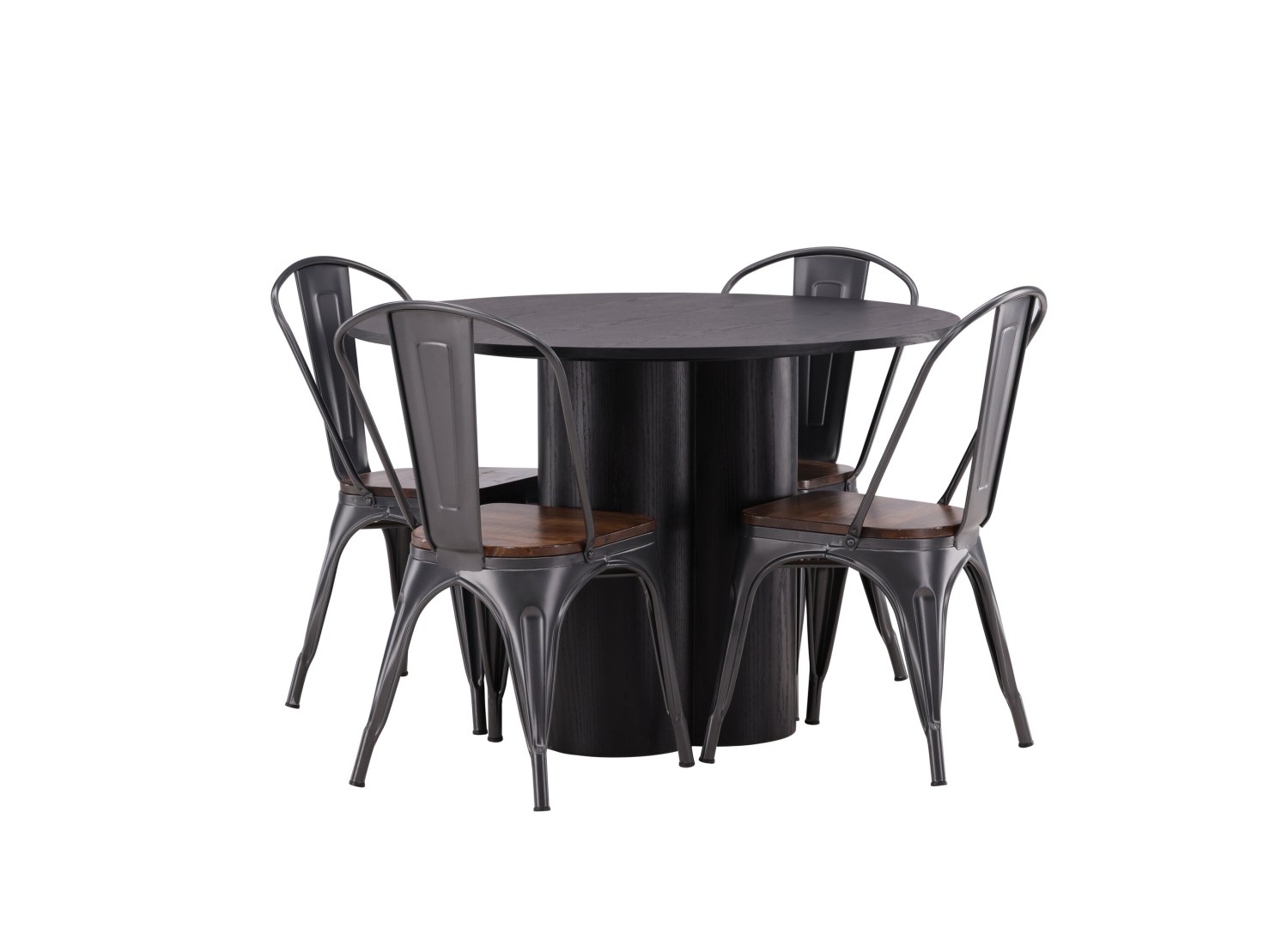 Détail produit de l’ensemble repas Olivia et 4 chaises Tempe