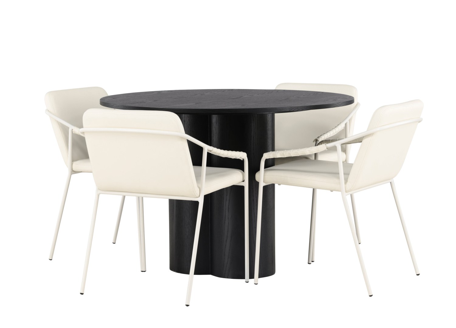 Détail produit de l’ensemble repas Olivia et 4 chaises Tvist